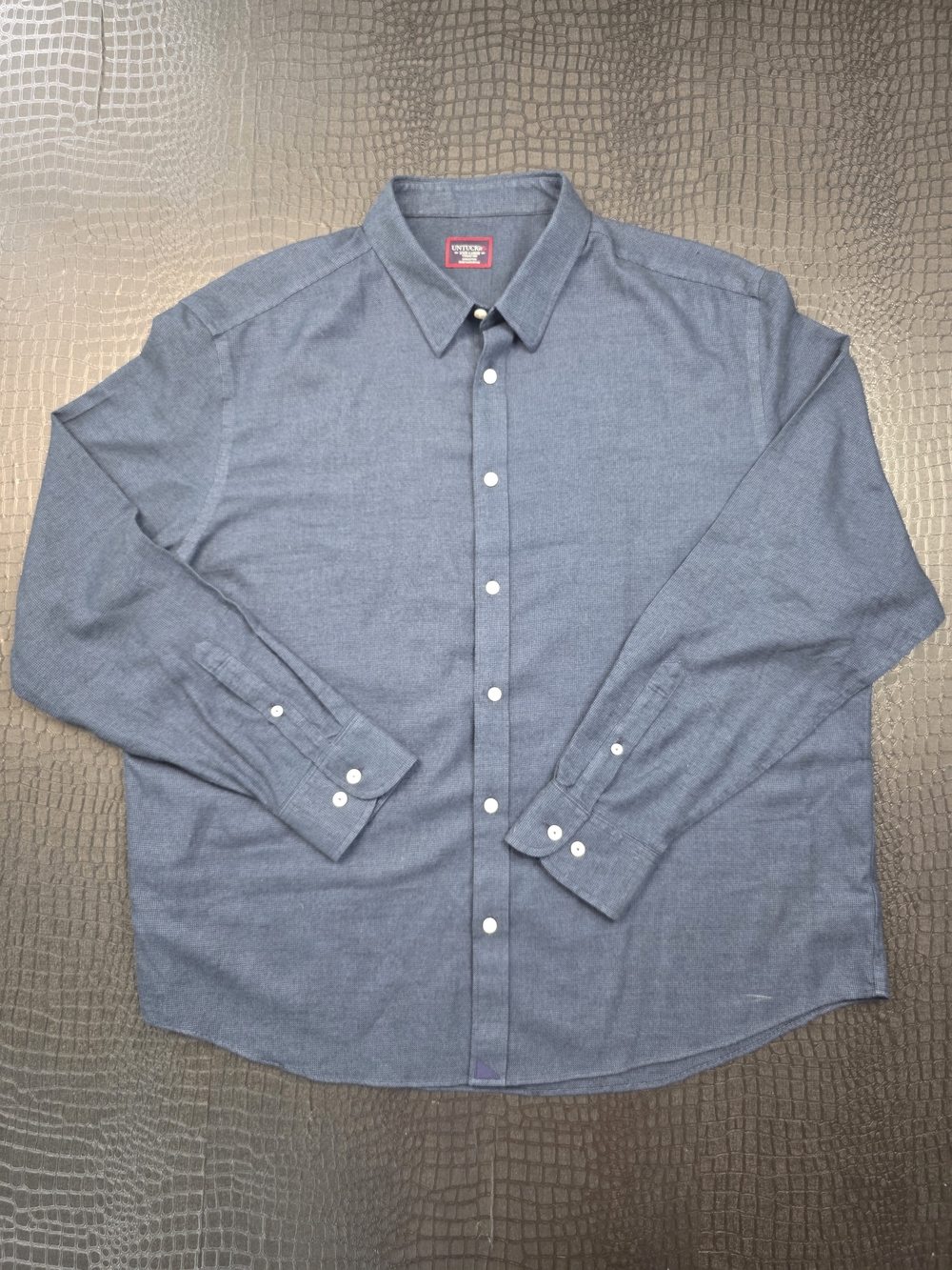 UNTUCKit Wrinkle Free Veneto WF Button Down Shirt Blue XXXL